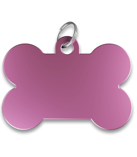 Chapa para perro con forma de hueso