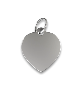 Chapa para perro con forma de corazón