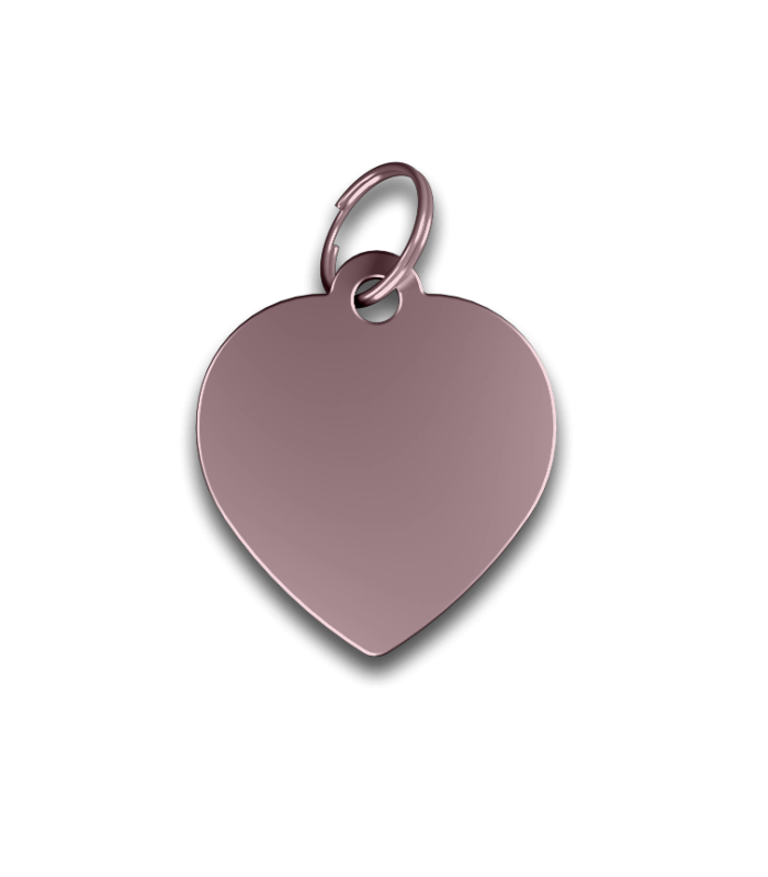 Chapa para perro con forma de corazón