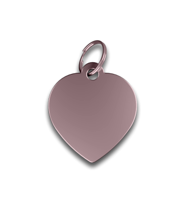 Chapa para perro con forma de corazón