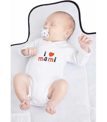 Body blanco unisex I love papa&mama 100% algodón