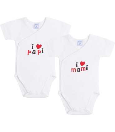 Body bebe rosa manga corta 100% algodón