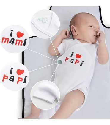 Body bebe rosa manga corta 100% algodón