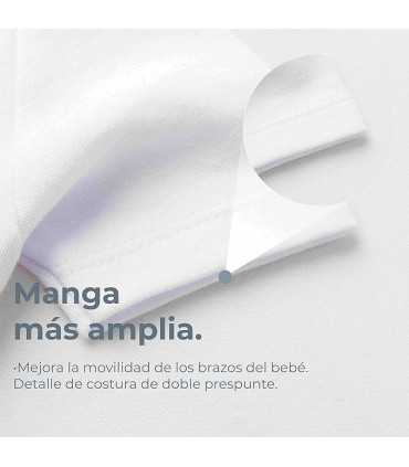 Body bebe rosa manga corta 100% algodón