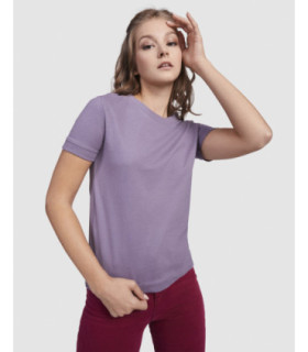 Camiseta Mujer Algodón 100% Manga Corta Gruesa Canalé 2x1