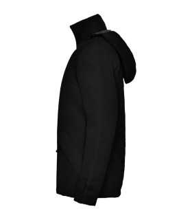 Parka acolchada entallada impermeable con capucha y bolsillos