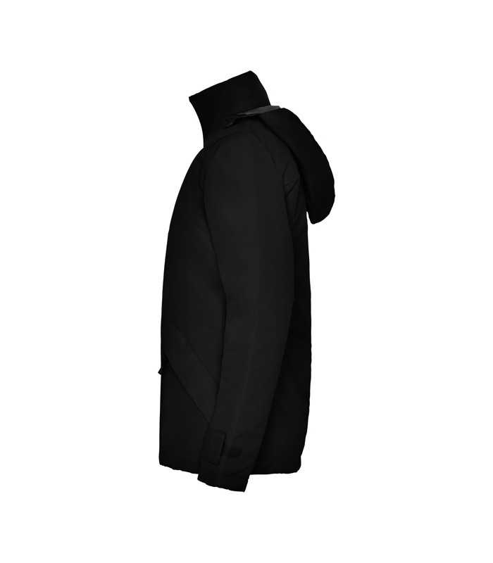 Parka acolchada entallada impermeable con capucha y bolsillos