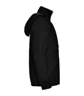 Parka acolchada entallada impermeable con capucha y bolsillos