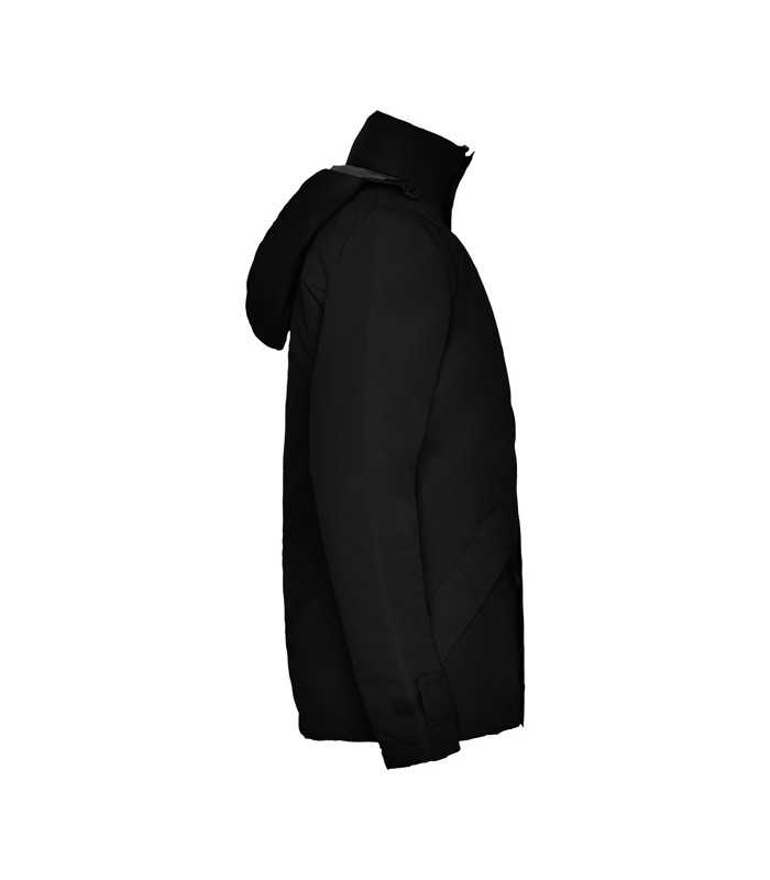 Parka acolchada entallada impermeable con capucha y bolsillos