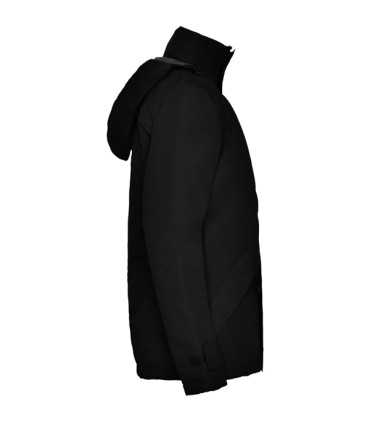 Parka acolchada entallada impermeable con capucha y bolsillos