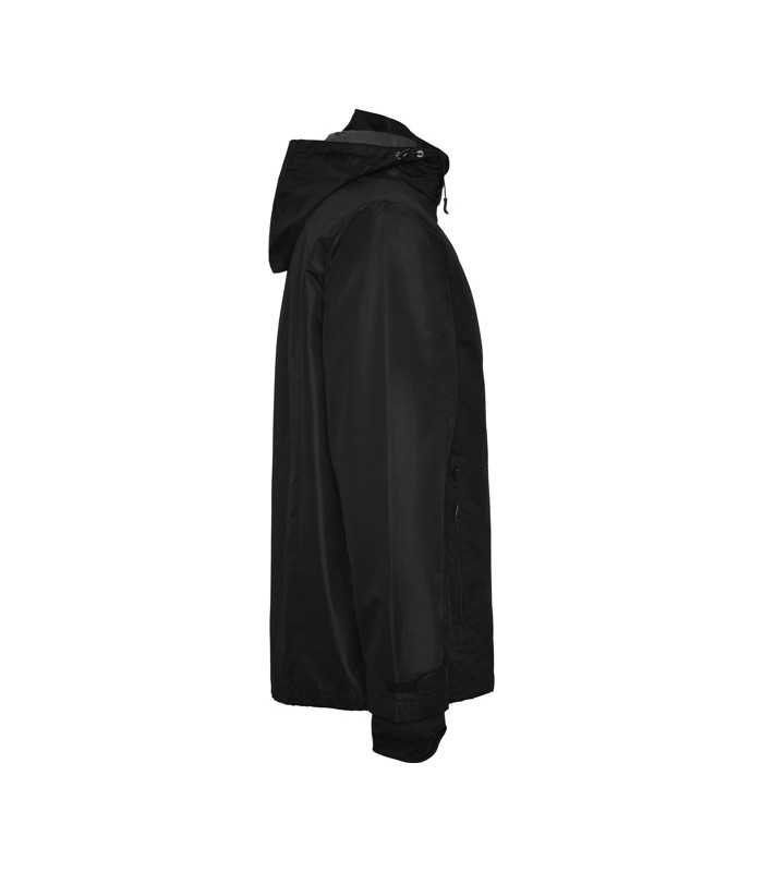 Chaqueta impermeable cuadrillé con capucha ajustable Chaqueta impermeable cuadrillé con capucha ajustable