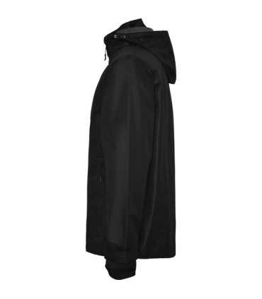 Chaqueta impermeable cuadrillé con capucha ajustable