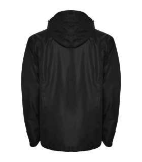 Chaqueta impermeable cuadrillé con capucha ajustable Chaqueta impermeable cuadrillé con capucha ajustable