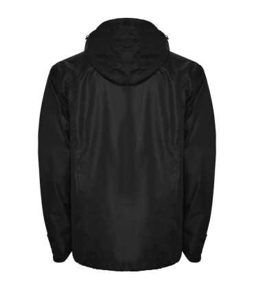 Chaqueta impermeable cuadrillé con capucha ajustable