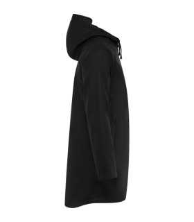 Chubasquero impermeable con capucha fija y detalles a contraste Chubasquero impermeable con capucha fija y detalles a contraste