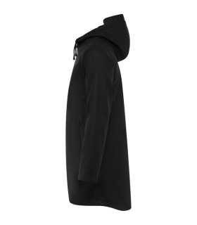 Chubasquero impermeable con capucha fija y detalles a contraste Chubasquero impermeable con capucha fija y detalles a contraste