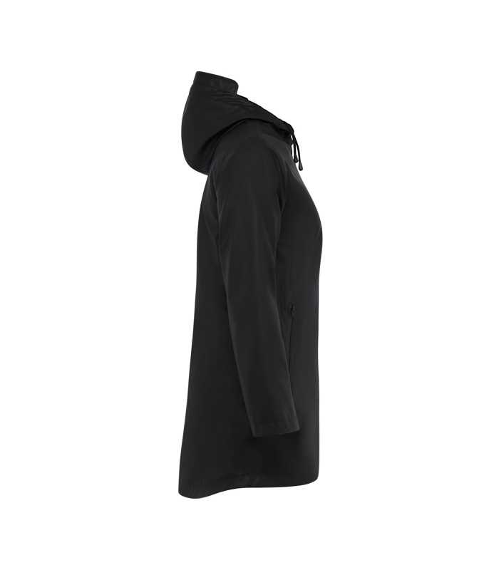 Chubasquero impermeable entallado mujer con capucha y detalles Chubasquero impermeable entallado mujer con capucha y detalles