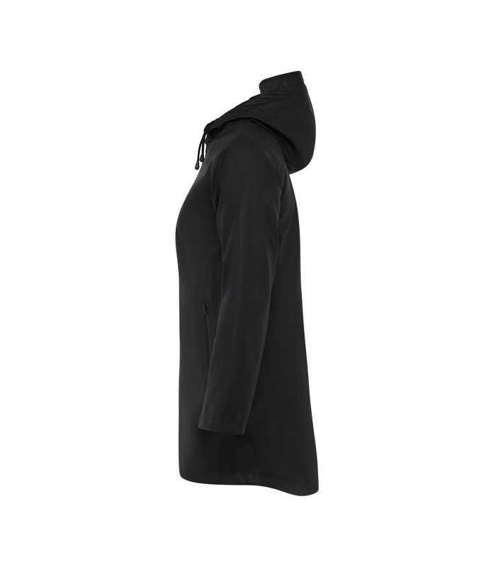 Chubasquero impermeable entallado mujer con capucha y detalles Chubasquero impermeable entallado mujer con capucha y detalles
