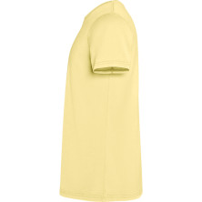 Camiseta hombre algodón peinado efecto lavado amarillo sweet lavado lateral derecho