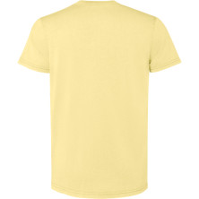 Camiseta hombre algodón peinado efecto lavado amarillo sweet lavado espalda