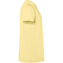 Camiseta hombre algodón peinado efecto lavado amarillo sweet lavado lateral izquierdo