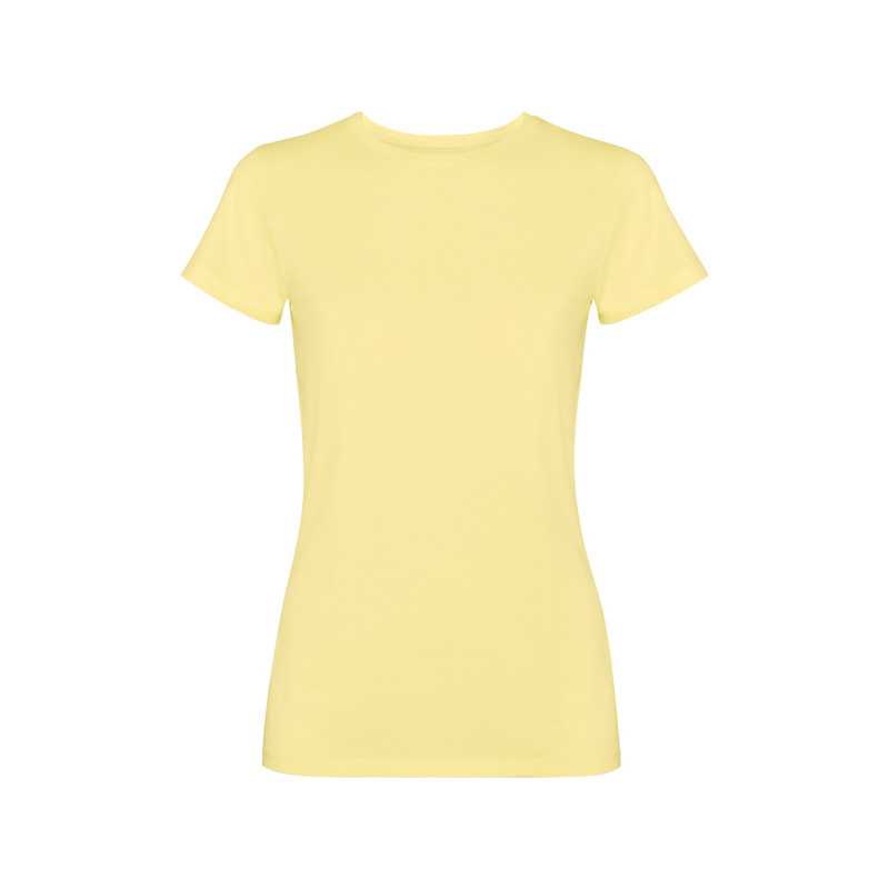 Camiseta mujer algodón peinado efecto lavado amarillo sweet lavado frontal Camiseta mujer algodón peinado efecto lavado amarillo sweet lavado frontal