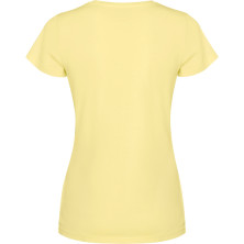 Camiseta mujer algodón peinado efecto lavado amarillo sweet lavado espalda Camiseta mujer algodón peinado efecto lavado amarillo sweet lavado espalda