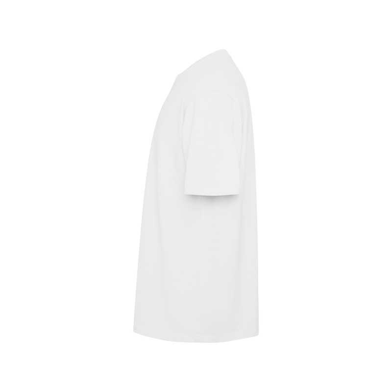Camiseta oversize unisex algodón manga corta blanco lateral derecho