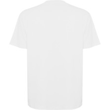 Camiseta oversize unisex algodón manga corta blanco espalda