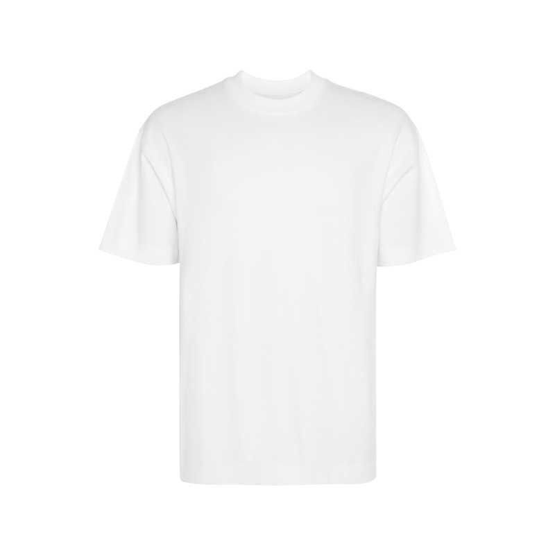 Camiseta oversize unisex algodón manga corta blanco frontal Camiseta oversize unisex algodón manga corta blanco frontal
