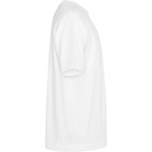 Camiseta oversize unisex algodón manga corta blanco lateral izquierdo Camiseta oversize unisex algodón manga corta blanco lateral izquierdo
