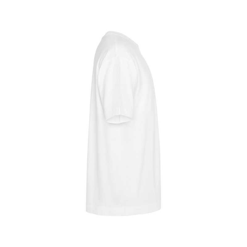 Camiseta oversize unisex algodón manga corta blanco lateral izquierdo Camiseta oversize unisex algodón manga corta blanco lateral izquierdo