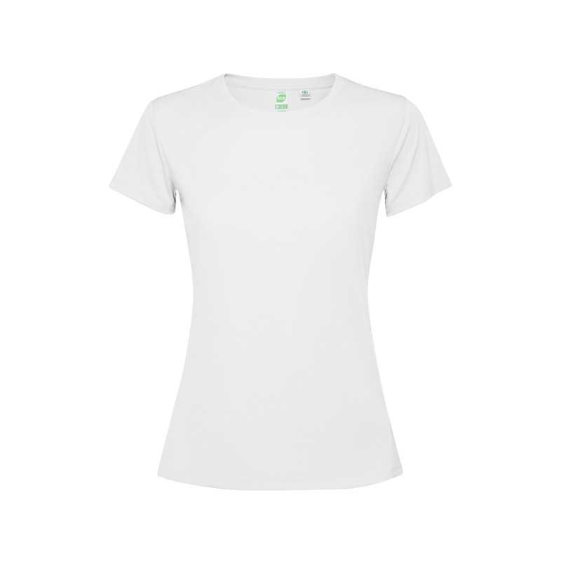Camiseta técnica manga corta entallada transpirable Roly Estoril woman Blanco