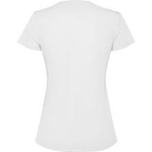 Camiseta técnica manga corta entallada transpirable Roly Estoril woman Blanco