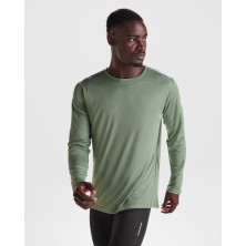Camiseta técnica unisex poliéster reciclado verde laurel