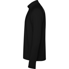 Sudadera técnica hombre poliéster reciclado negro lateral derecho