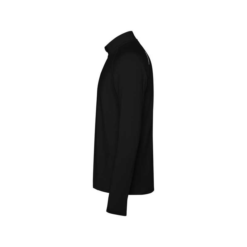 Sudadera técnica hombre poliéster reciclado negro lateral derecho