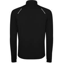 Sudadera técnica hombre poliéster reciclado negro espalda