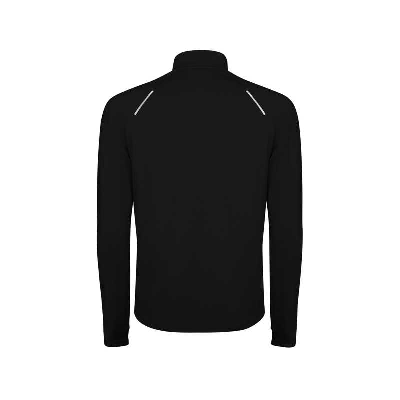 Sudadera técnica hombre poliéster reciclado negro espalda
