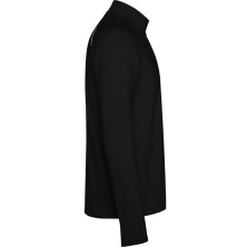 Sudadera técnica hombre poliéster reciclado negro lateral izquierdo