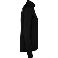 Sudadera técnica entallada mujer poliéster negro lateral izquierdo Sudadera técnica entallada mujer poliéster negro lateral izquierdo