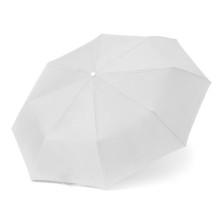 Paraguas poliéster plegable blanco frontal