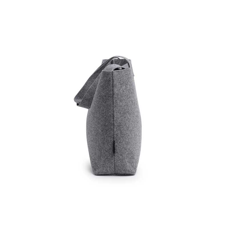 Bolsa reciclado gris detalle