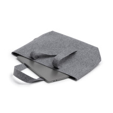 Bolsa reciclado gris detalle