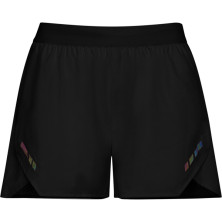 Pantalón mujer poliéster reciclado negro frontal Pantalón mujer poliéster reciclado negro frontal