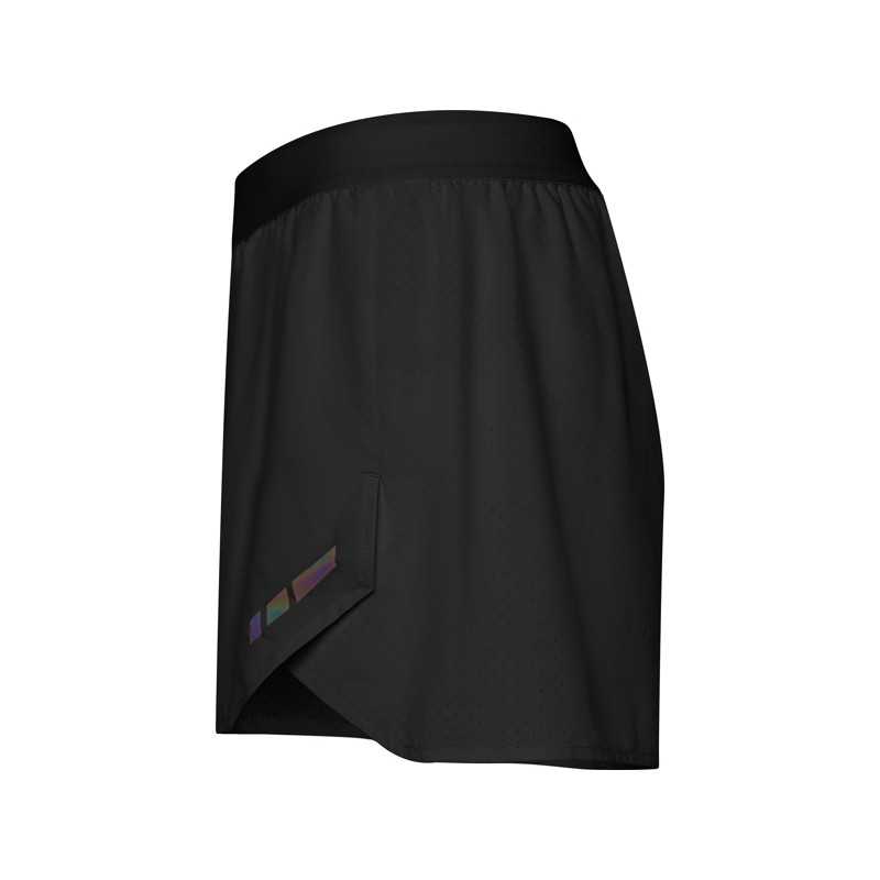 Pantalón mujer poliéster reciclado negro lateral derecho Pantalón mujer poliéster reciclado negro lateral derecho