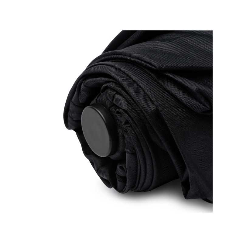 Paraguas RPET automático plegable negro detalle Paraguas RPET automático plegable negro detalle