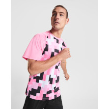 Camiseta técnica unisex poliéster rosa seda