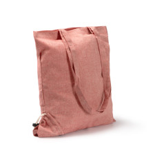 Bolsa algodón plegable reciclado rojo