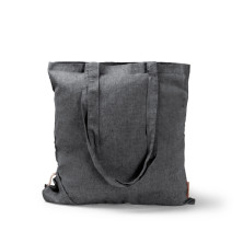 Bolsa algodón plegable reciclado negro